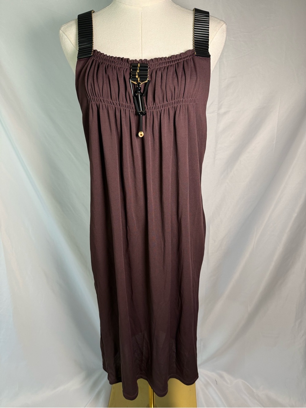 Philosophy di Alberta Ferretti Vintage Chocolate Knit Dress Made in Italy 8